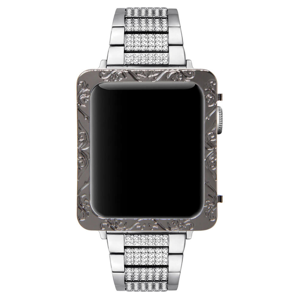 Black metal case for apple watch 42mm 38mm serie 3 2 1